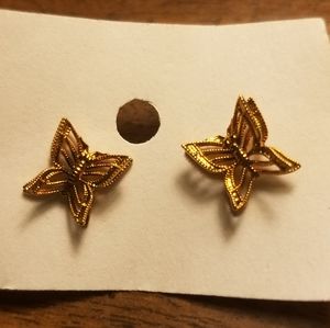 Gold Butterfly Earrings